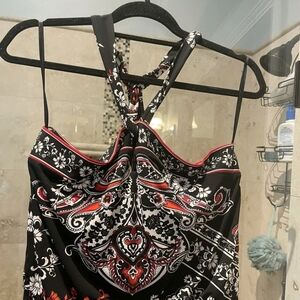 Black and Red Maxi Dress